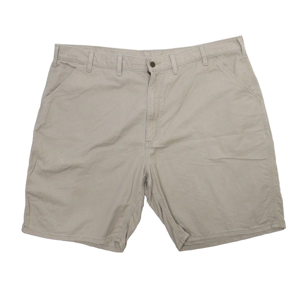 Carhartt Cargo Shorts Men’s 44‎ Tan Twill Work Canvas Utility Work Chino B283